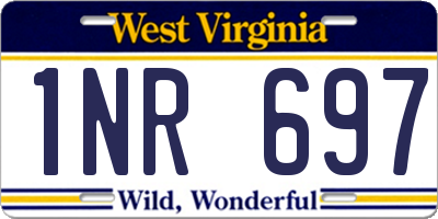 WV license plate 1NR697