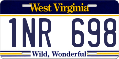 WV license plate 1NR698