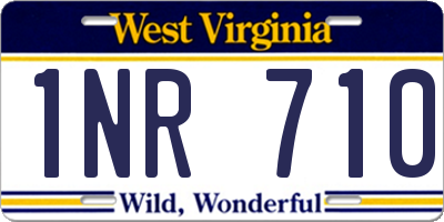 WV license plate 1NR710