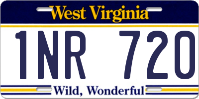 WV license plate 1NR720