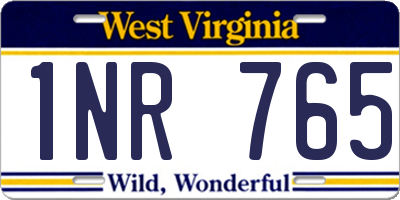 WV license plate 1NR765