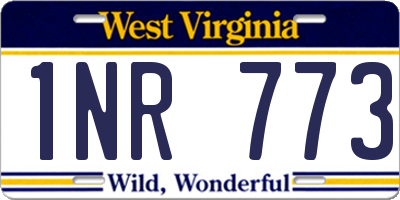 WV license plate 1NR773