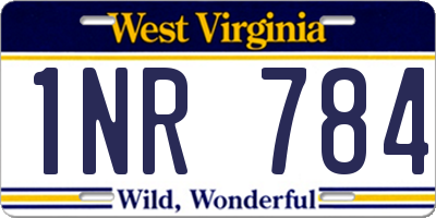 WV license plate 1NR784