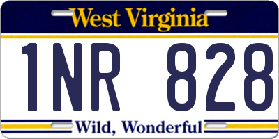 WV license plate 1NR828