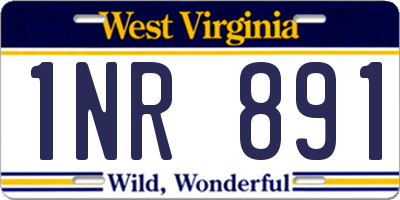 WV license plate 1NR891