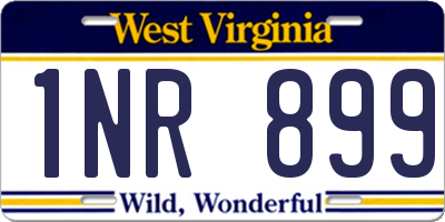 WV license plate 1NR899