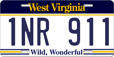 WV license plate 1NR911