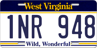 WV license plate 1NR948