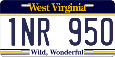 WV license plate 1NR950