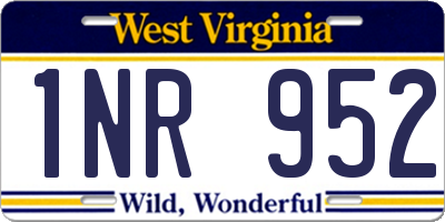 WV license plate 1NR952
