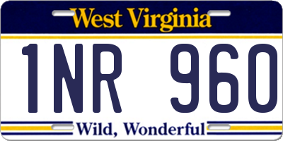 WV license plate 1NR960