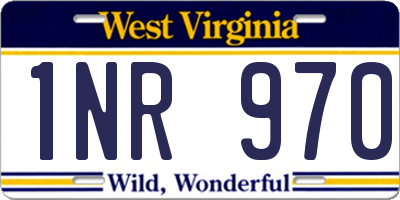 WV license plate 1NR970