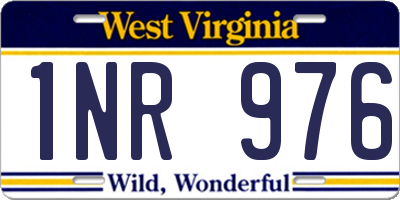 WV license plate 1NR976