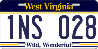 WV license plate 1NS028