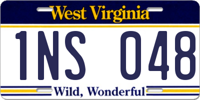 WV license plate 1NS048