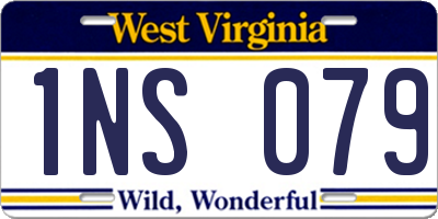 WV license plate 1NS079