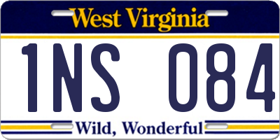 WV license plate 1NS084