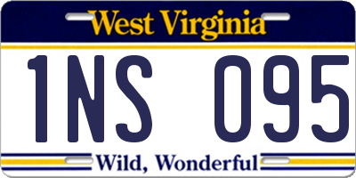 WV license plate 1NS095