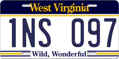 WV license plate 1NS097