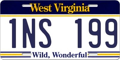 WV license plate 1NS199