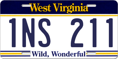 WV license plate 1NS211