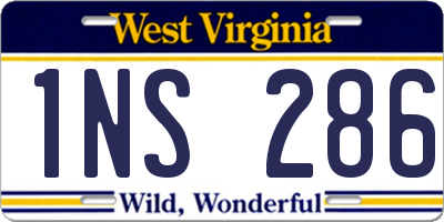 WV license plate 1NS286