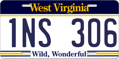 WV license plate 1NS306