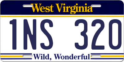 WV license plate 1NS320