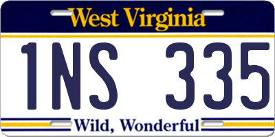 WV license plate 1NS335