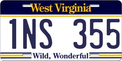 WV license plate 1NS355