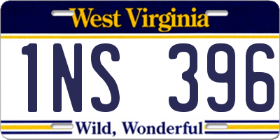 WV license plate 1NS396