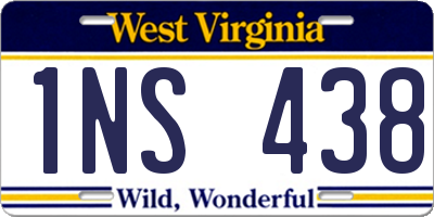 WV license plate 1NS438