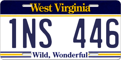 WV license plate 1NS446