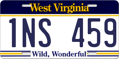 WV license plate 1NS459