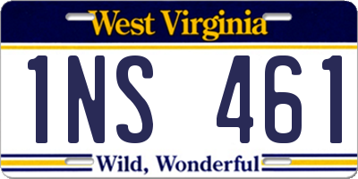 WV license plate 1NS461