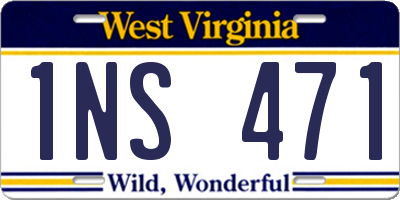 WV license plate 1NS471