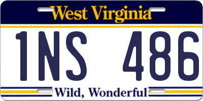 WV license plate 1NS486