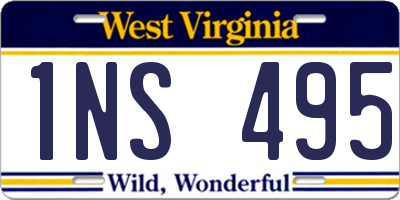 WV license plate 1NS495