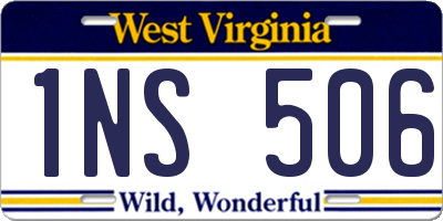 WV license plate 1NS506