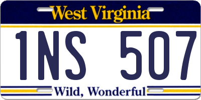 WV license plate 1NS507