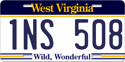 WV license plate 1NS508