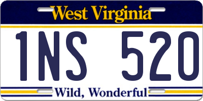 WV license plate 1NS520