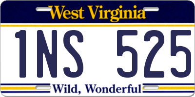 WV license plate 1NS525