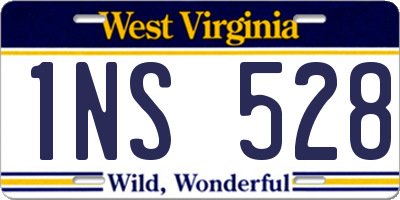 WV license plate 1NS528