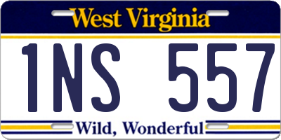 WV license plate 1NS557