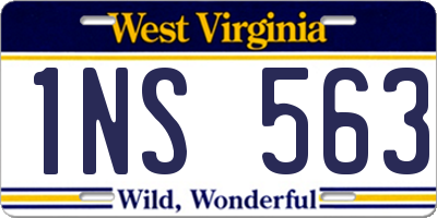WV license plate 1NS563