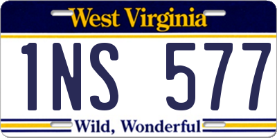WV license plate 1NS577