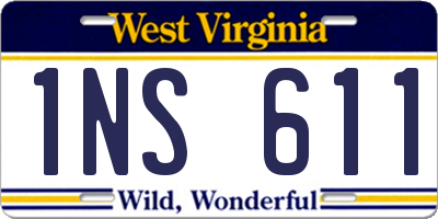 WV license plate 1NS611