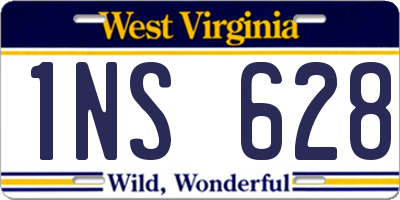 WV license plate 1NS628