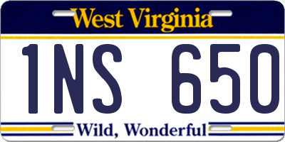 WV license plate 1NS650